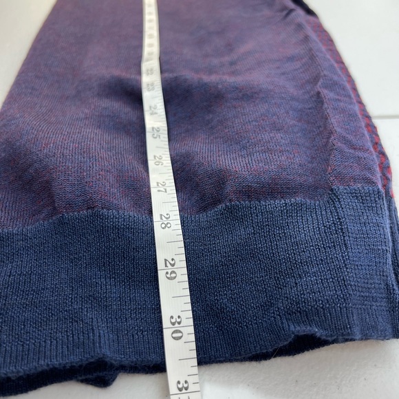 NWOT LINEA UOMO Blue & Red Preppy Wool Blend Sweater Size Large - Picture 10 of 10